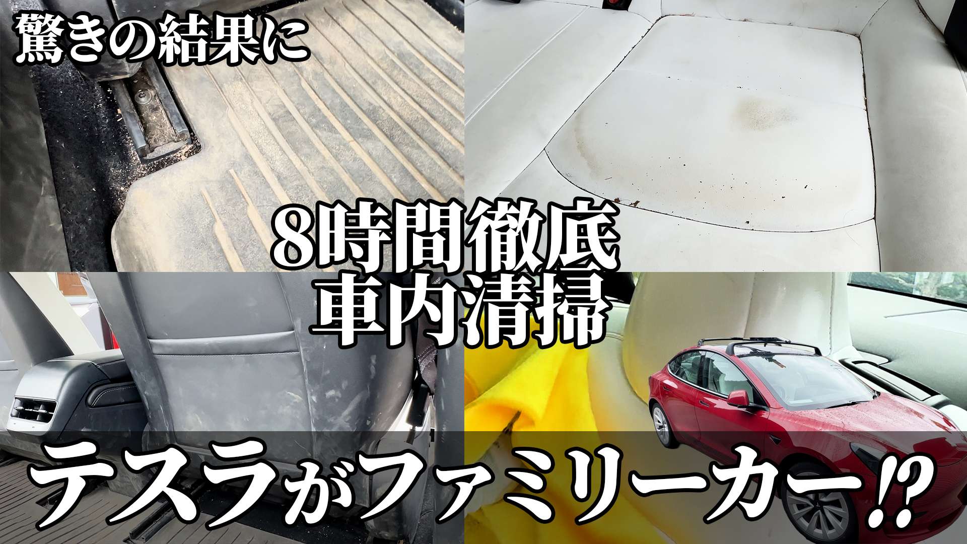 動画解説【テスラ モデル３】 車内クリーニング　ルームクリーニング　 茨城県つくば市より