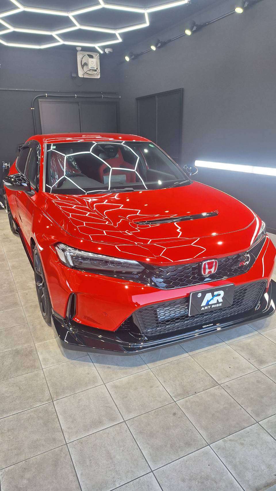 【ホンダ シビック】ジーテクニッククリスタルセラムライト ボディ磨き 茨城県つくば市より